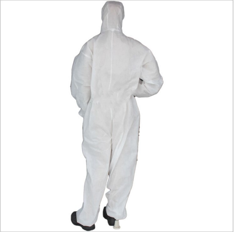 Vita engångsoveraller skyddskläder målare overaller kostym hazmat kostym skyddskläder labbrockar xl -3xl