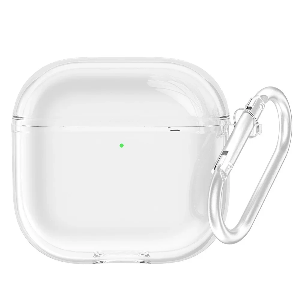 Transparente schutzhülle für airpods 4 mit schlüsselanhänger, kabellos, durchsichtig, weiche tpu-schutzhülle, stoßfest, für apple airpods 4 zubehör: Default Title