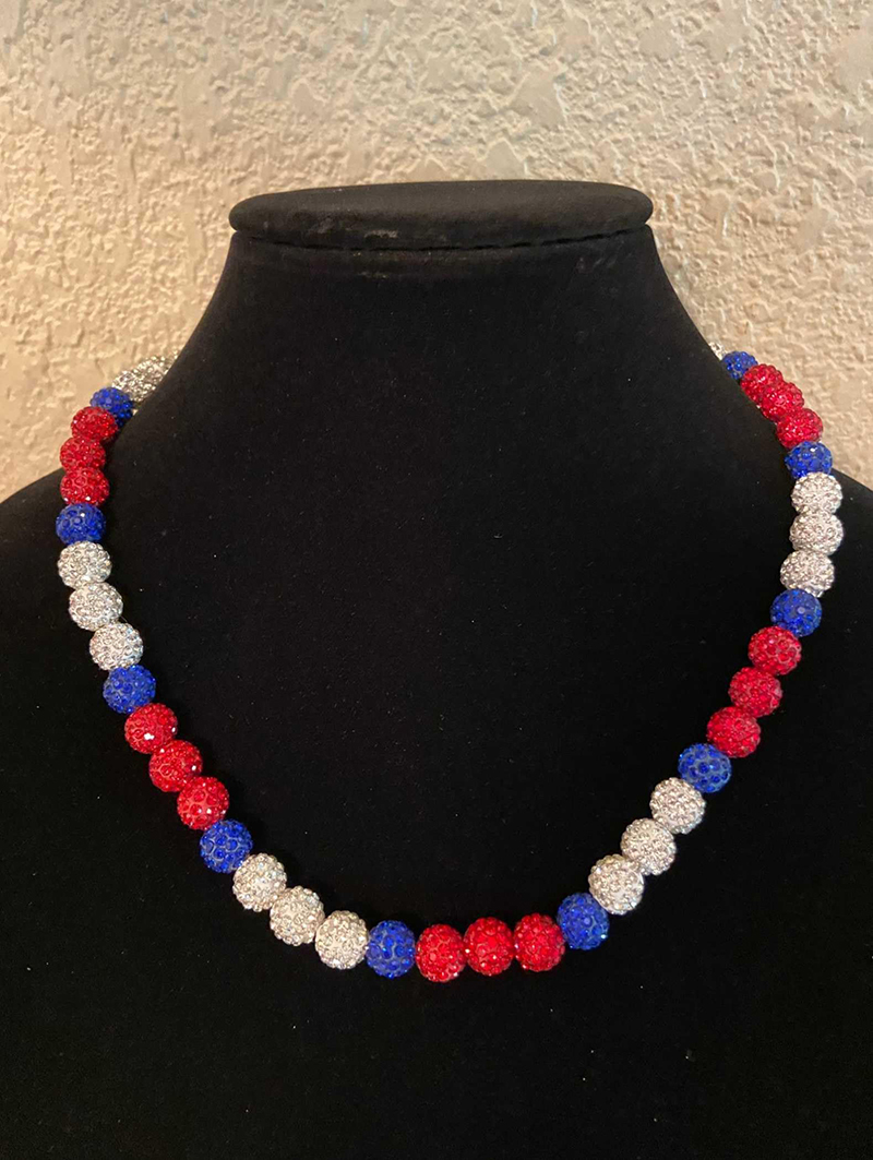 Collier de baseball pour hommes, collier de baseball scintillant, boule de strass, collier de perles, joueurs de baseball, bijoux inspirés des amoureux