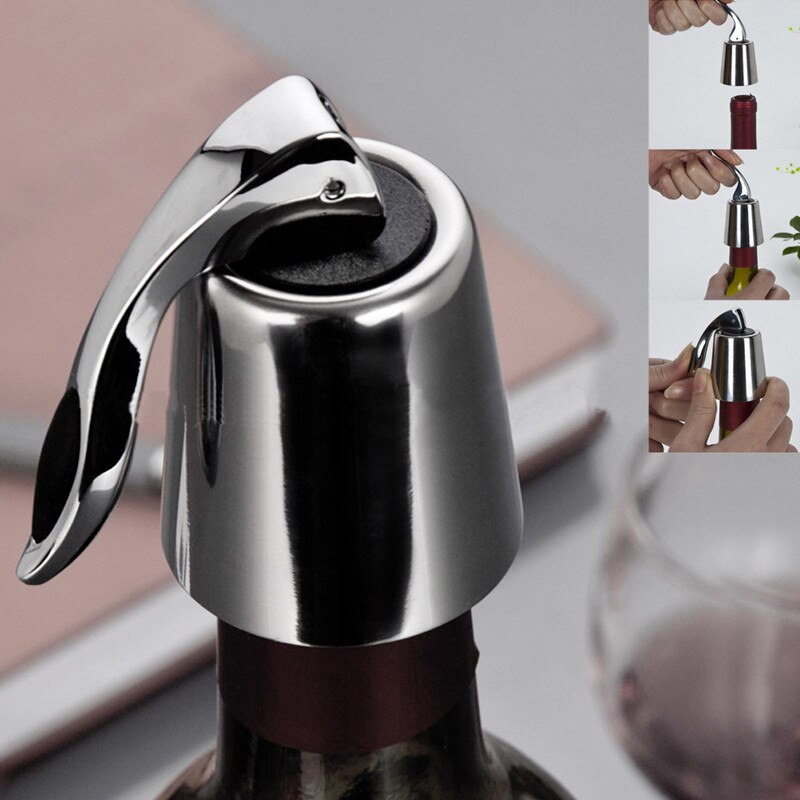 Roestvrij Staal Vacuüm Rode Wijn Opslag Flessenstop Sealer Saver Onderhouder Champagne Sluitingen Deksels Caps Thuis Bar Tool