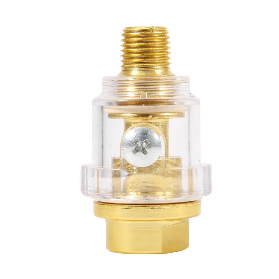 Lubricador de aceite en línea Mini NPT, 1/4 pulgadas, accesorio de herramienta neumática de cobre de Color dorado