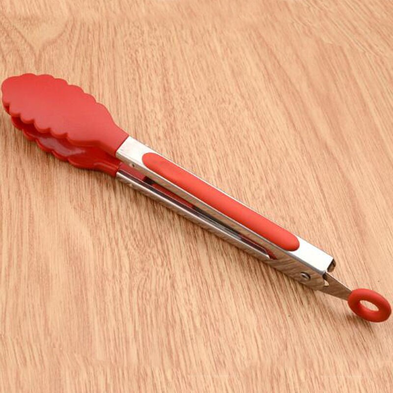 1Pc 20cm Siliconen Voedsel Clip Multifunctionele Gel Klem Keuken Tang Dessert Clip Broodrooster Tang voor Koken Bakken Barbecue tool