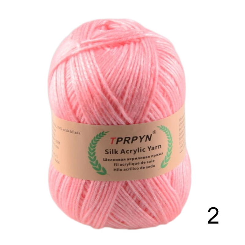 100g 1Pc Hand breien Metallic katoenen Garen zijde acryl Garen om trui deken hoed lijn Haken tas slipper Draad: Bruin