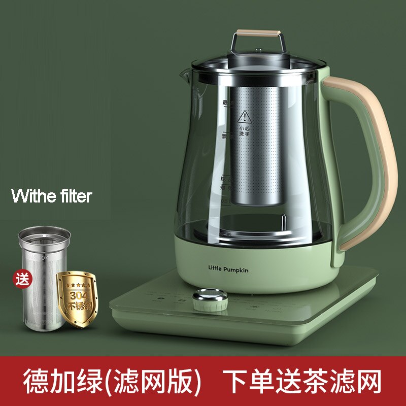 1.8L wielofunkcyjny czajnik retro zielony wielofunkcyjny automatyczny szklany czajnik elektryczny garnek zdrowia: z filter