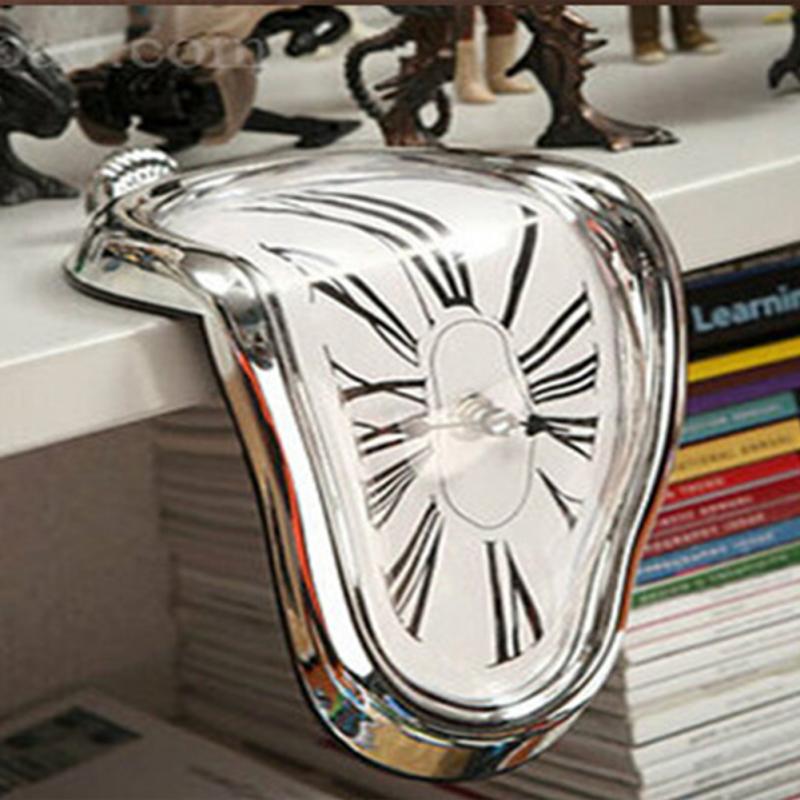Surreal Melted Twisted Wall Clock Salvador Dali Styled Clock Amazing Home Decor
