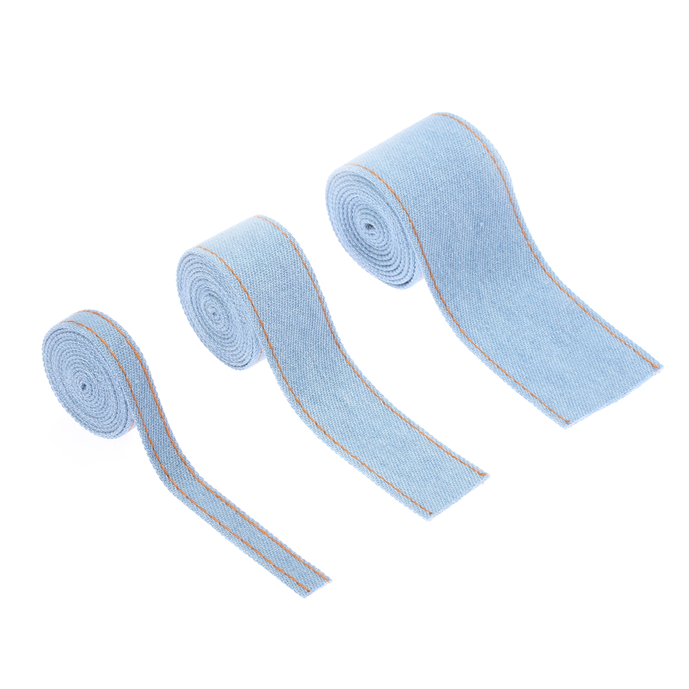 Cinta vaquera Jumper de doble cara de 1 metro, cinta de tela vaquera, gorro de lazo, manualidades, accesorios de clip para el pelo, decoraciones de costura