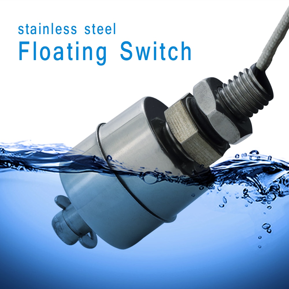 Stainless Steel Float Switch Tank Liquid Water Level Sensor Double Ball Float Switch Tank Pool Flow Sensors Controller Sensor