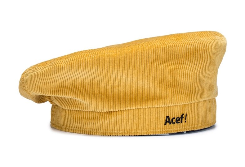 Boina de pana Acef bordada, sombrero de invierno para mujer, hombre, Berret, coreano, francés, Newsboy, gorros para mujer, Hip Hop, ajustable al aire libre: Camel
