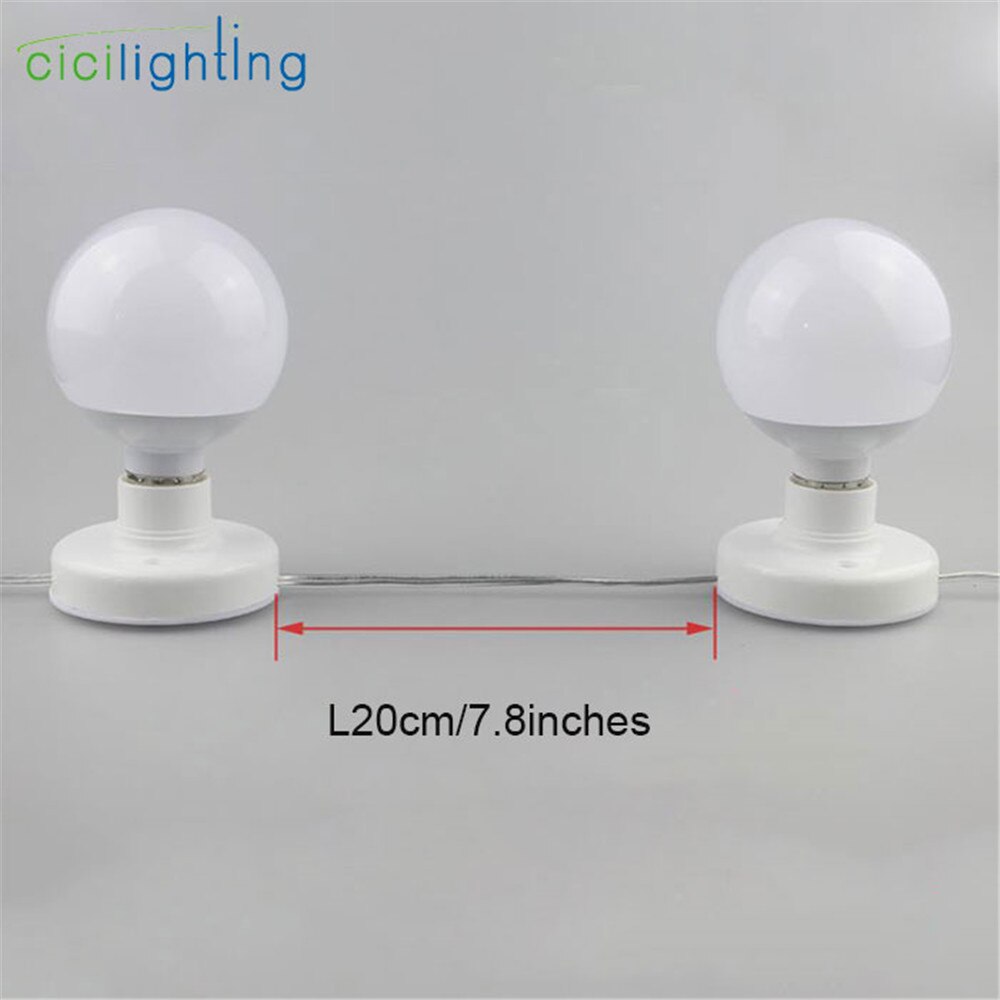 Estilo Hollywood regulable vanidad de luces para espejo con enchufe DIY enchufe en la vanidad iluminación para tocador de maquillaje con Dimmer