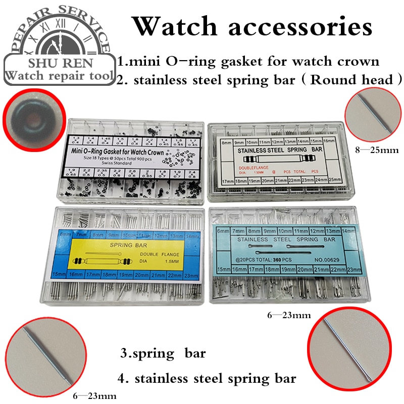 Horloge Accessoires, Horloge Onderdelen Kit, Rvs Lente Pin, Rvs Horloge Aansluiten Pin, kijk Spring Bar