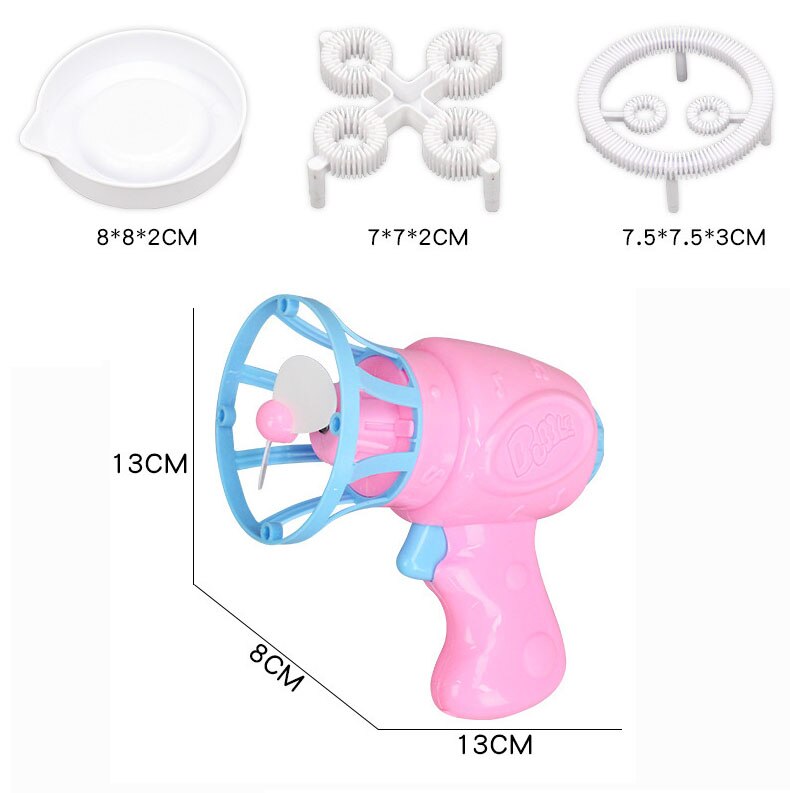 Sommer Magie blasiert Gebläse Maschine Elektrische Automatische blasiert Hersteller Pistole mit Mini Fan freundlicher draussen Spielzeug Lustige Hochzeit Liefert