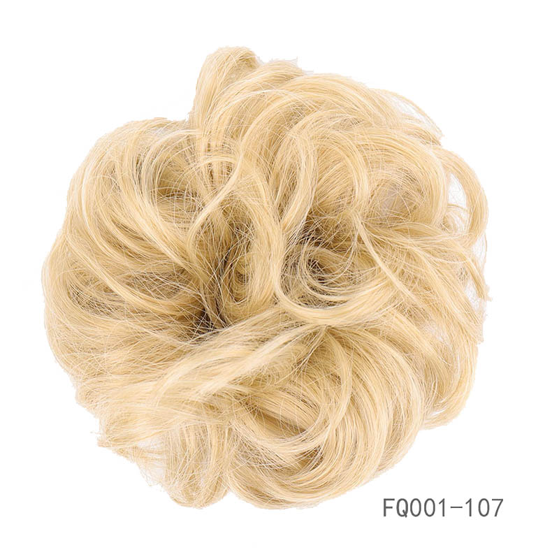 LVHAN Women's Curly Chignon With Elastic Rubber Band Synthetic Scrunchie Wrap Hair Messy Bun Hairpieces: FQ001-107