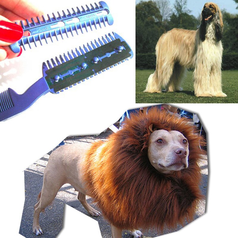Hund kattehår trimmere kamme kæledyrshår kaste barberkniv til små hunde multifunktionelle kæledyrsplejeværktøjer