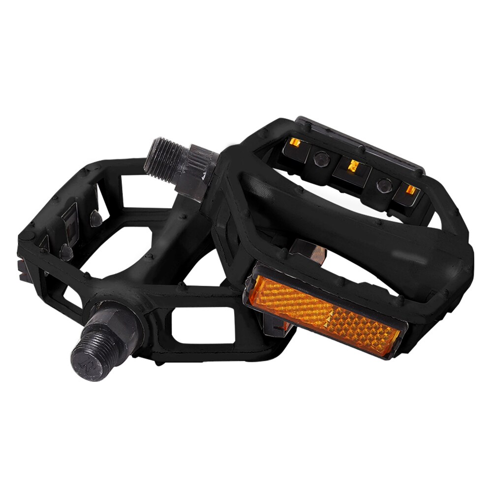 Ultralight Bike Bicycle Pedals MTB Bike Part Pedal Cycling Aluminum Alloy Ultra-Light Hollow Flat Cage Pedals Bicycle Parts: black 1