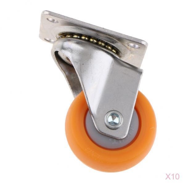32mm 17kg nylon svingbare trinser hjul tralle fly møbler 10 stk sett