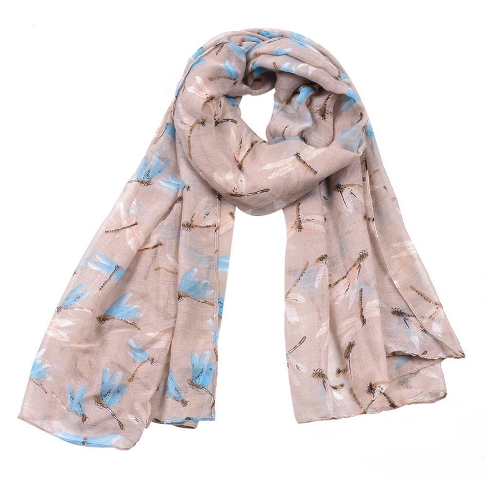 170*85 CENTIMETRI Modello di libellula delle donne Lunghe Sciarpe sciarpa Calda del Cotone viscosa Scialle Sciarpa della signora magro autunno testa sciarpa delle donne del capo