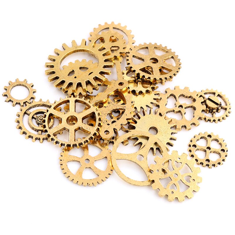 Gearssmall Size 8-25Mm Mix Legering Mechanische Steampunk Cogs & Tandwielen Diy Accessoires: Antique Gold