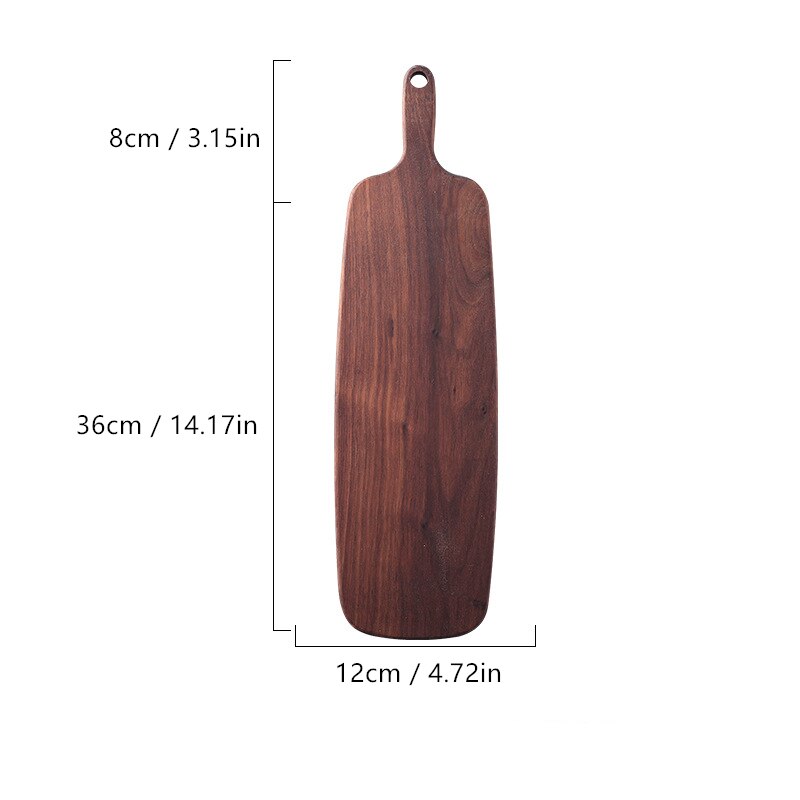 Kitchen Wooden Chopping Blocks Beech Walnut Cutting Board Pizza Bread Fruit Sushi Tray Hangable Non-slip Kitchen Tools: Walnut C