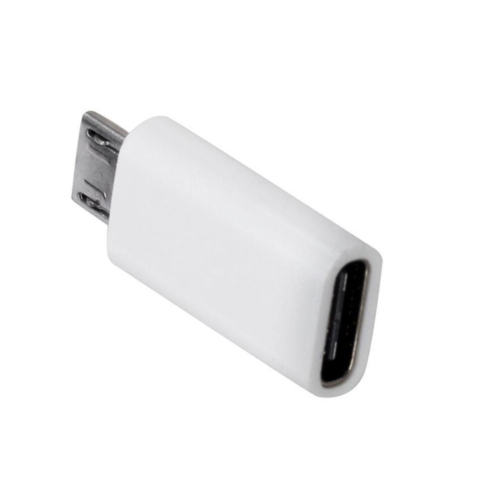 Conector macho tipo c para micro usb 2.0 fêmea, conversor de dados usb 3.1, adaptador de dados: White