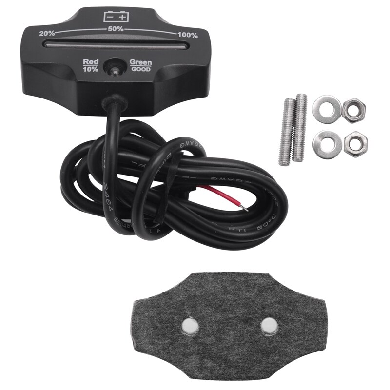 12V 24V LED Lead Acid Storage Battery Indicator Gauge Battery Level Monitor for Golf Carts Marine Motorcycle Truck Forklift