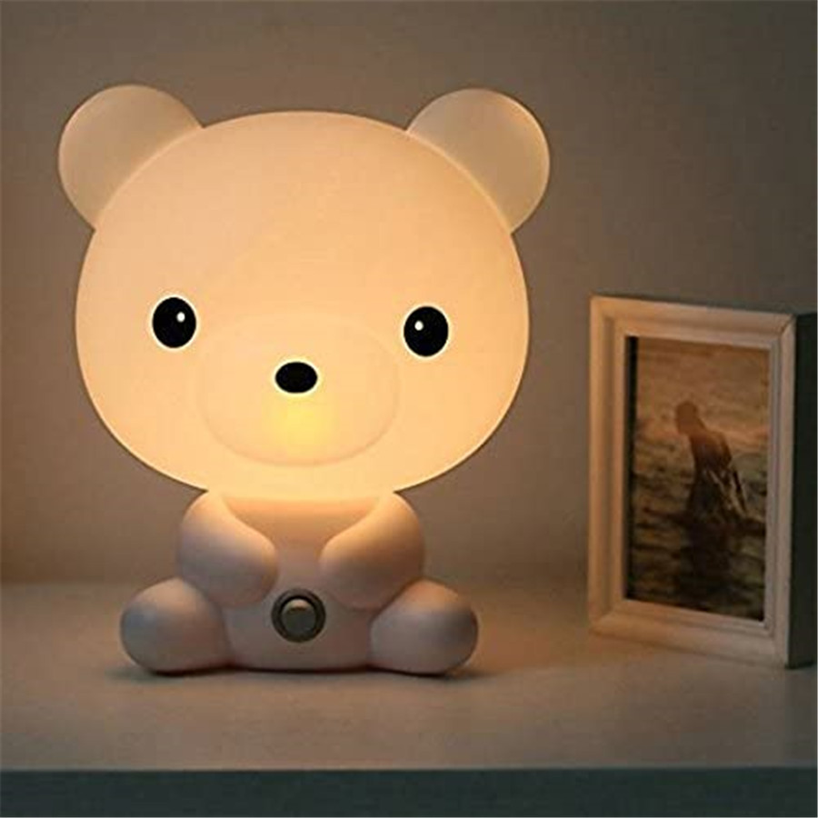 Schattige panda hond beer cartoon nachtlampje 3d dierenlamp kinderkamer speelgoed slaapkamer nachtkastje decoratie lamp
