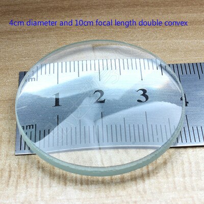3 stk. glaslinse 3 cm 4 cm 5cm konveks linse konkav linse plan-konveks linse brændvidde måling fysisk optik eksperiment: Mørkegrå