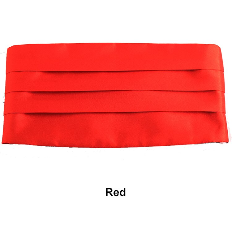 Herren Klassische Kummerbund Satin Elastische Bauchband Smoking Kummerbund Für Formale Hochzeit Prom Dinner-Party Taille Band: red
