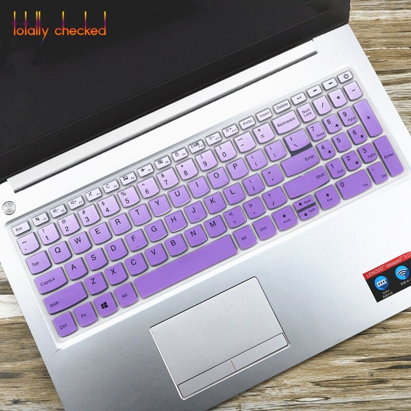 for Lenovo V15 iil iwl lil V15-IIL 15.6-inch Lenovo V 15 laptop Silicone Laptop Notebook Keyboard cover Skin: fadepurple
