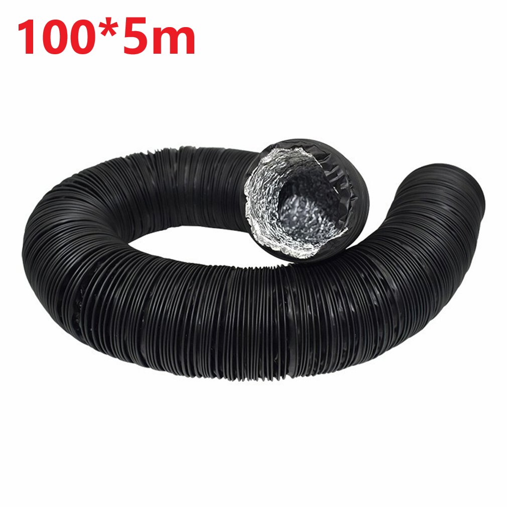 Aluminum Foil Composite Pipe Double-layer Telescopic Hose Smoke Exhaust Pipe Air-conditioning Ventilation Pipe: black-01