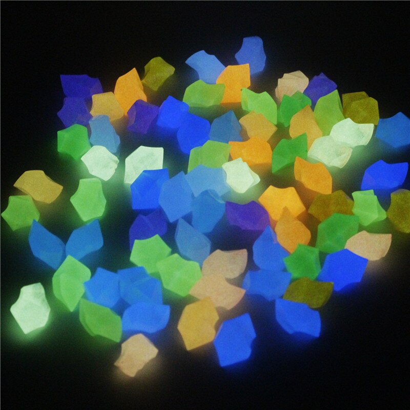 50Pcs Glow In The Dark Tuin Steentjes Glow Stones Rocks Voor Loopbruggen Tuinpad Patio Gazon Yard Decor Lichtgevende stenen Jardin