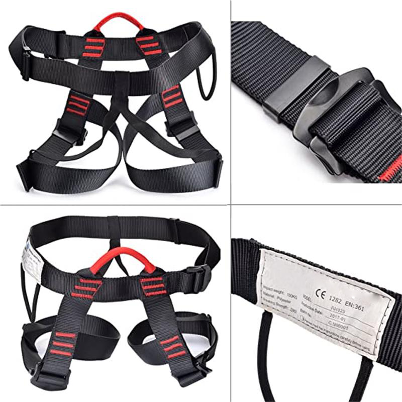 Fall Safety Belt for Outdoor Mountain Climbing Working Aloft Climbing Rock Harness Adjustable Half Body Protection Harness