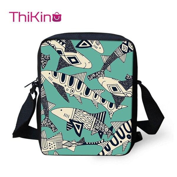 Thikin tubarão criança ombro escola quadrado saco do mensageiro animal crianças crossbody schoolbag para meninas sacos de livro infantil: Bege