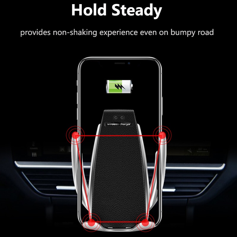 Drahtlose Auto Ladegerät für iPhone Samsung Huawei Smart Auto Clamp 10W Qi Schnelle Lade Auto Montieren Drahtlose Telefon Ladegerät halter 10W