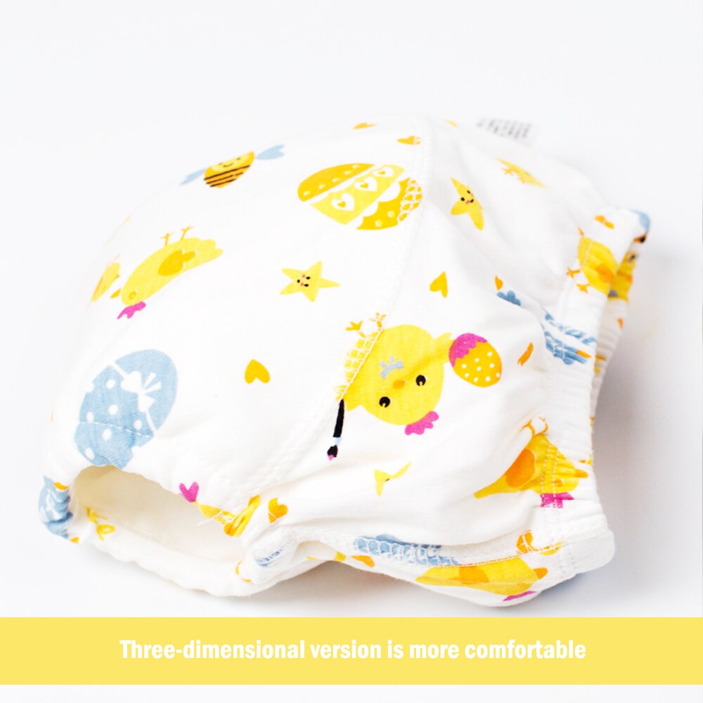 Baby Infant Toddler Waterproof Training Pants Cotton Changing Nappy Cloth Diaper Panties Reusable Washable 6 Layers Crotch