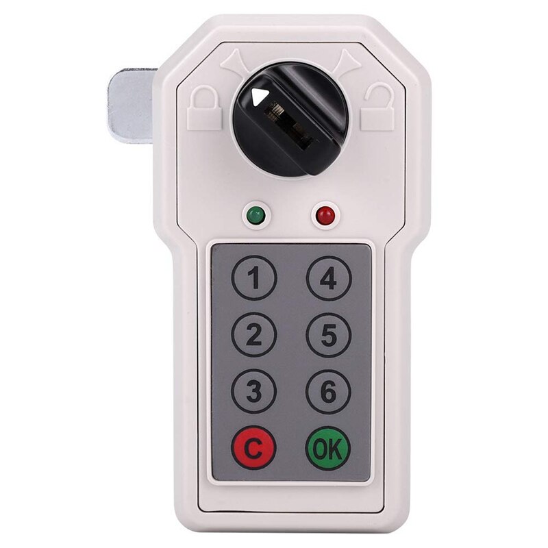 6 Digit Code Combination Lock Convenient Cam Password Security Lock for Cabinet (with a Key,Without Battery)