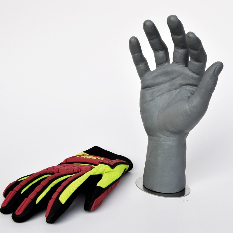 11 cali 1Pc mężczyzna ręka manekina ramiona wyświetlacz zginalny Golves biżuteria elastyczny miękki materiał szary mężczyzna Model dłoni z magnesem