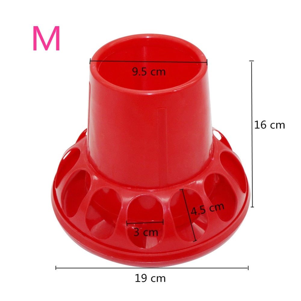 5Stck Geflügel Fütterung Werkzeug rot Plastik Huhn Feeder 1.5kg 2kg 3kg Wachtel Futter Eimer Geflügel Landwirtschaft Werkzeug