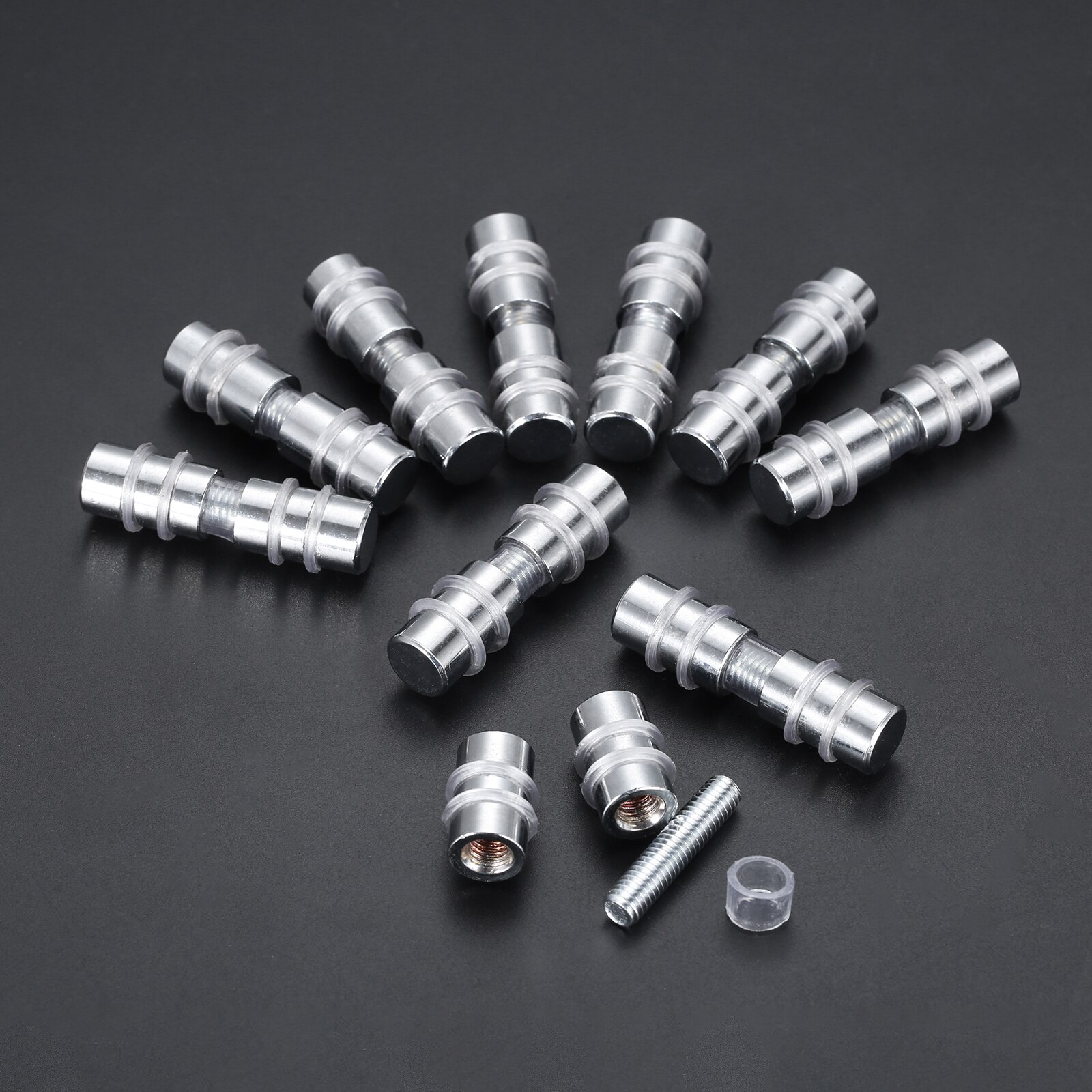 10 Pcs Double Side Glass Clip Shelf Support Brackets Glass Shelf Holder Clamps for Bathroom Glass Shelves Wine Display Cabinets