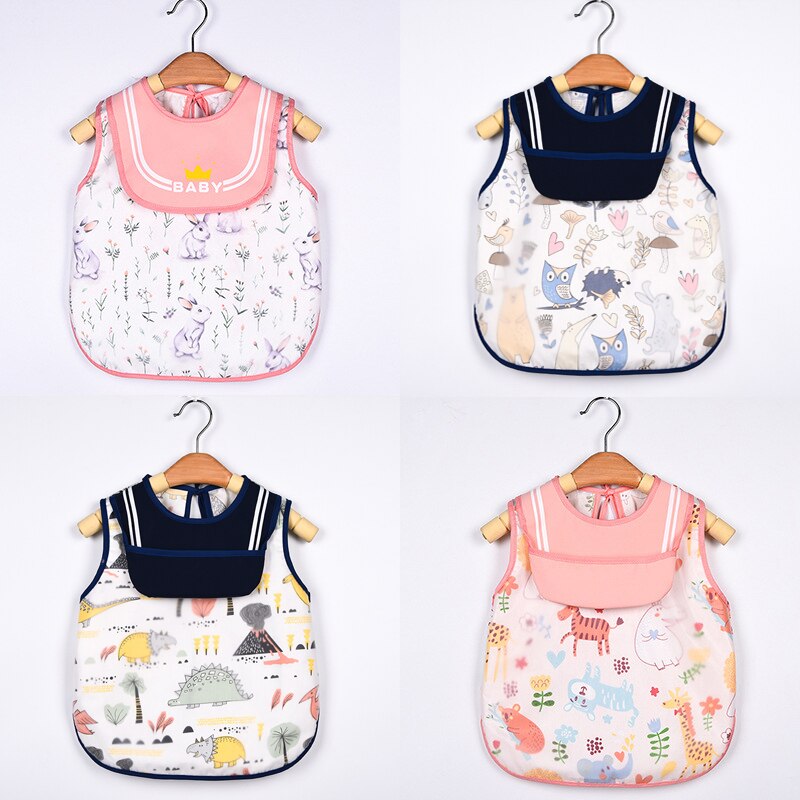 Bavoir imperméable pour bébé, , mignon, imprimé de dessin animé, fille et garçon, tablier à déjeuner, alimentation