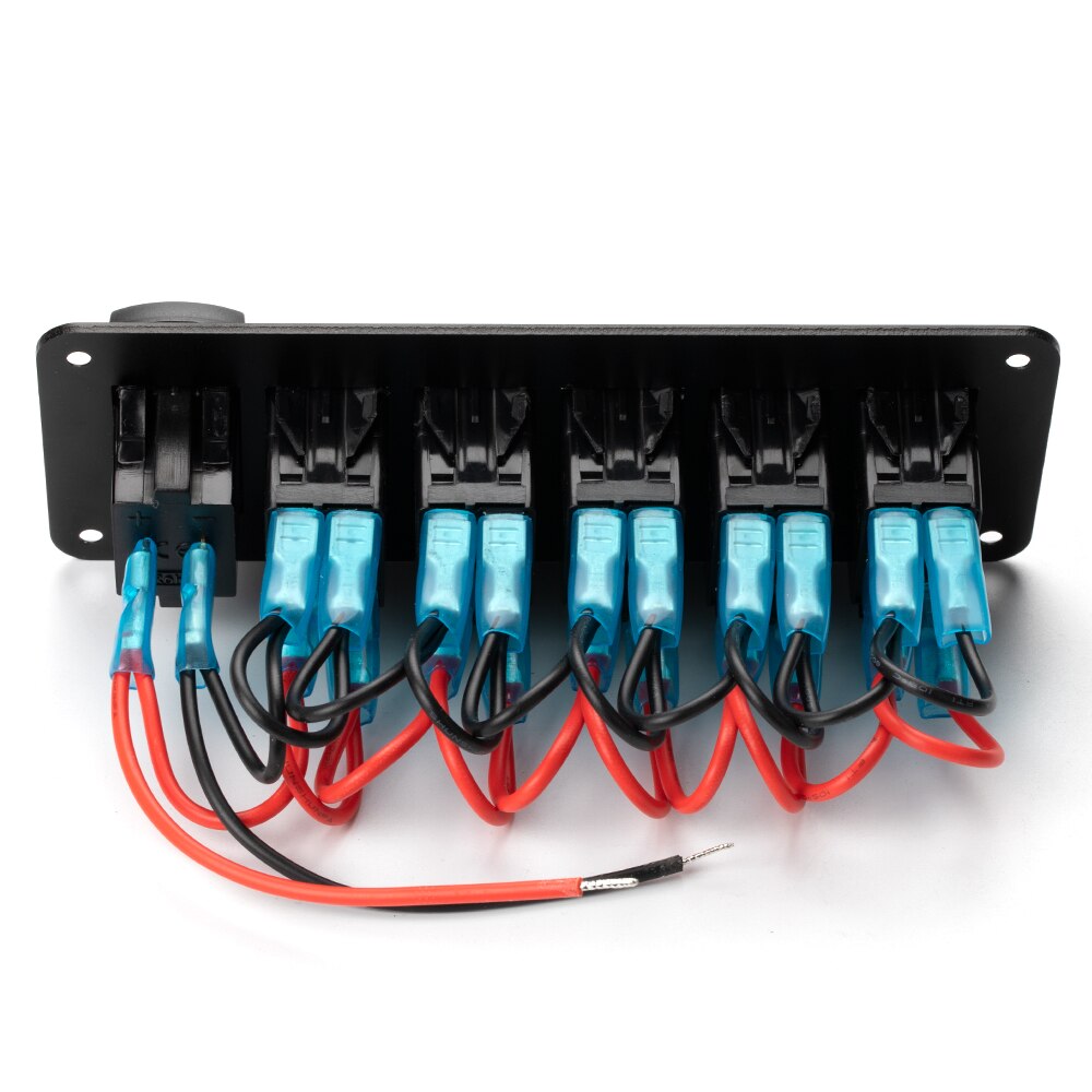 2 3 4 5 6 8 Gang Led Rocker Switch Panel Met Voltmeter 4.2A Dual Usb Rocker Stijl Fast Charger voor Auto Marine Boot Waterdicht