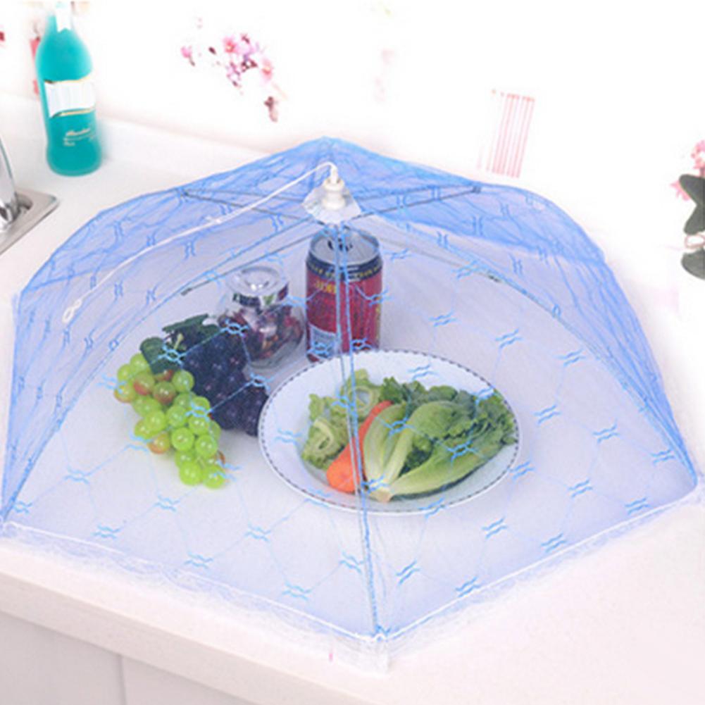 Foldable Anti Fly Mosquito Meal Food Pop Up Mesh Screen Cover Lace Kitchen Table Net Tent Grid Umbrella Kitchen Food Protector