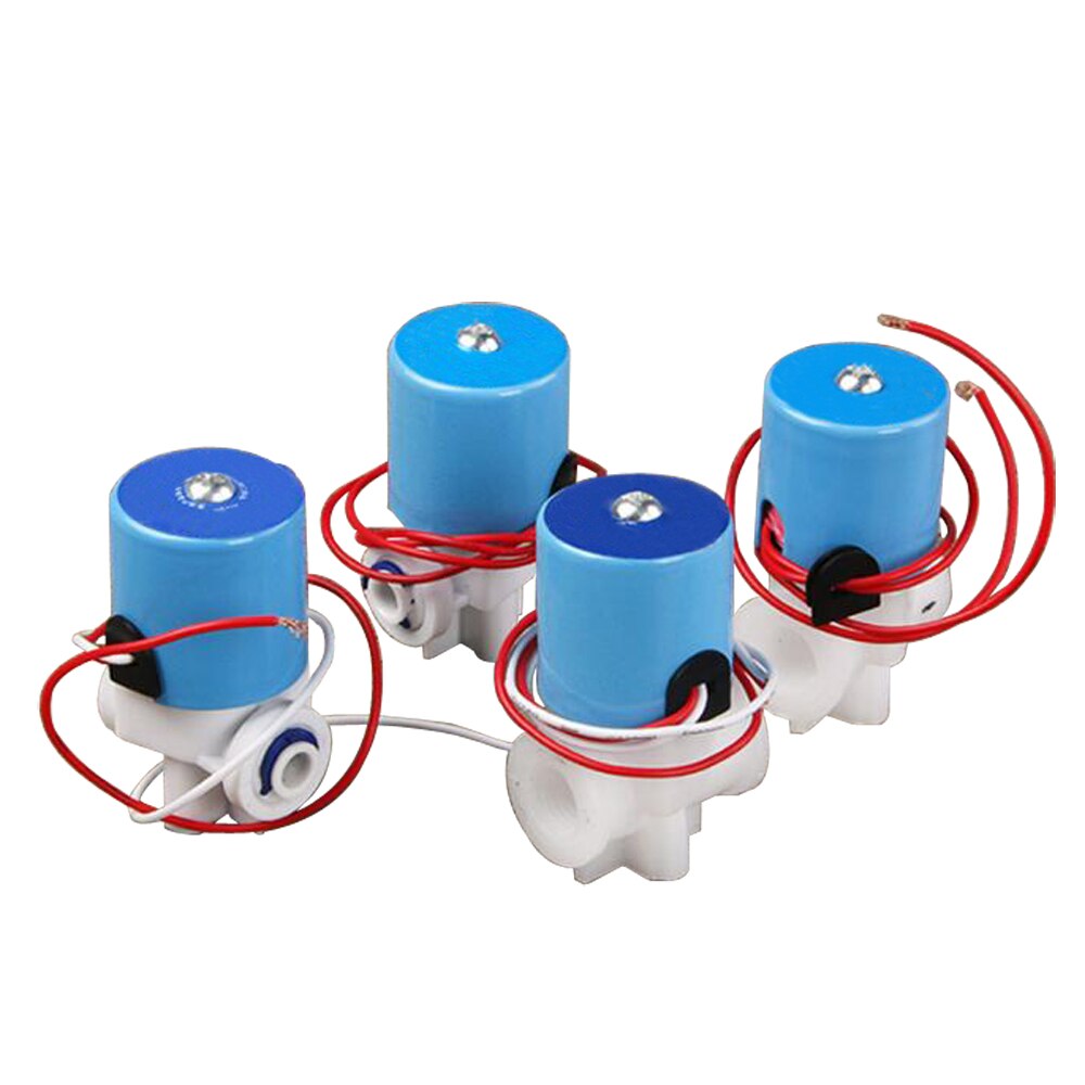 G1/4" Plastic Solenoid Valve Normally Closed 2-Way 0-120PSI for Pure Drink Water Pneumatic AC220V DC12V DC24V 6.35mm(1/4") Quick