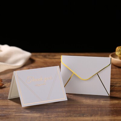 1pc greeting card simple blank blessing greeting card thanksgiving message birthday card engagement wedding: thank you