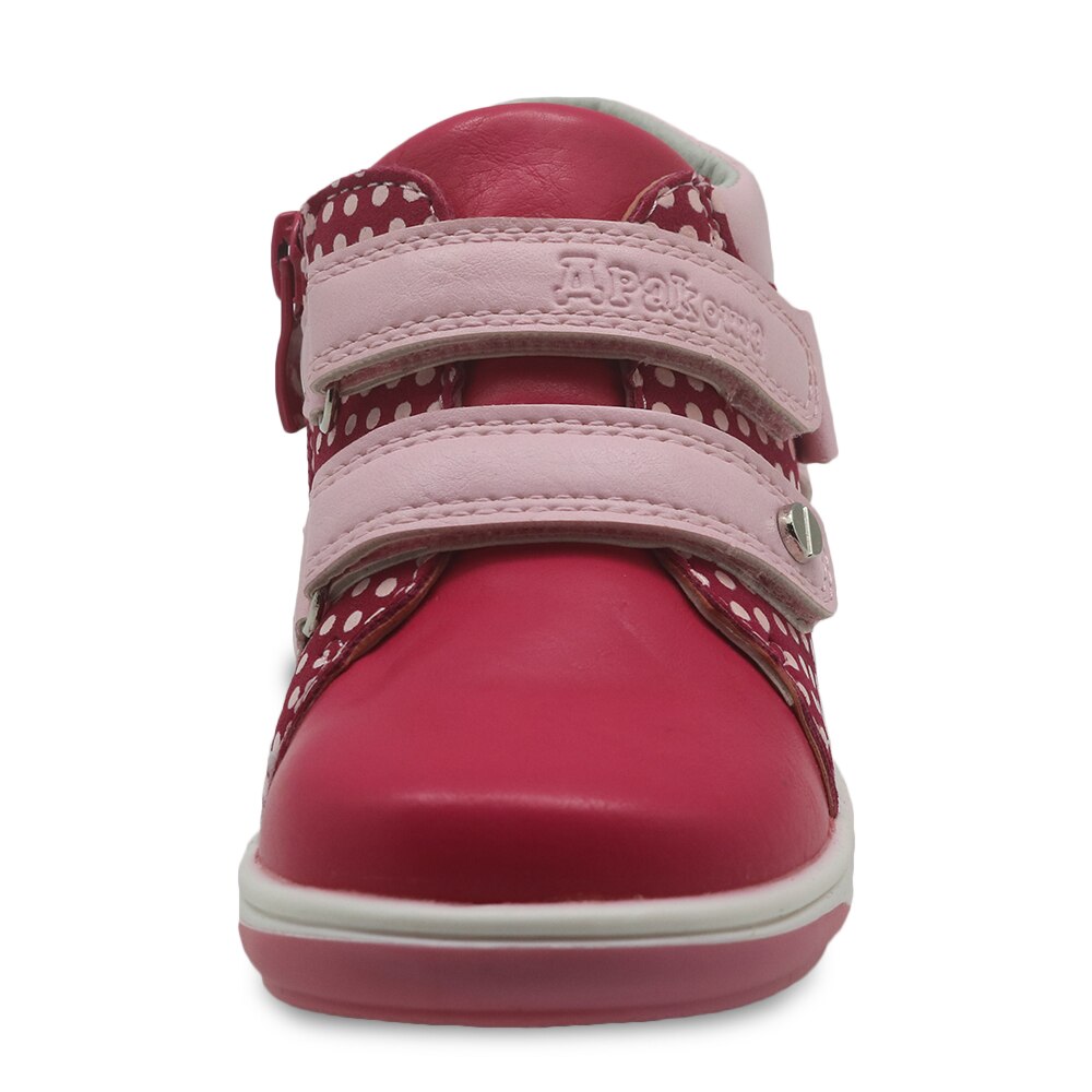 Apakowa jenter joggesko vår høst pu #39 barnesko med glidelås anti-skli barn nydelige lappete løpesko