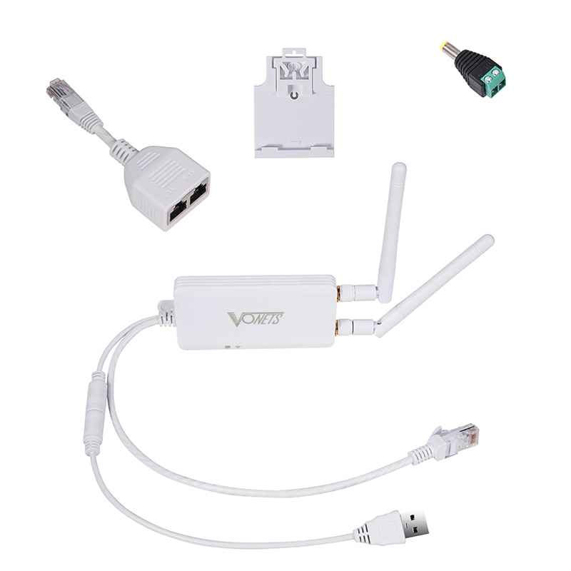 VONETS WiFi Repeater - 300Mbps 2.4GHz - Extends Network Range - 2 LAN Ports - SOHO Wireless Access Point