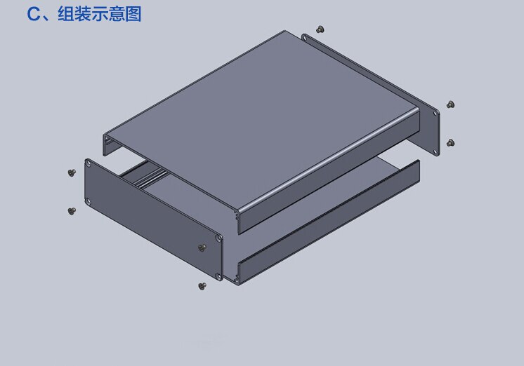 Aluminium gehäbenutzen projekt Energie Hülse Kasten 152 (5,98 ") X44 (1,73") X150 (5,9 ") mm DIY schwarz NEUE