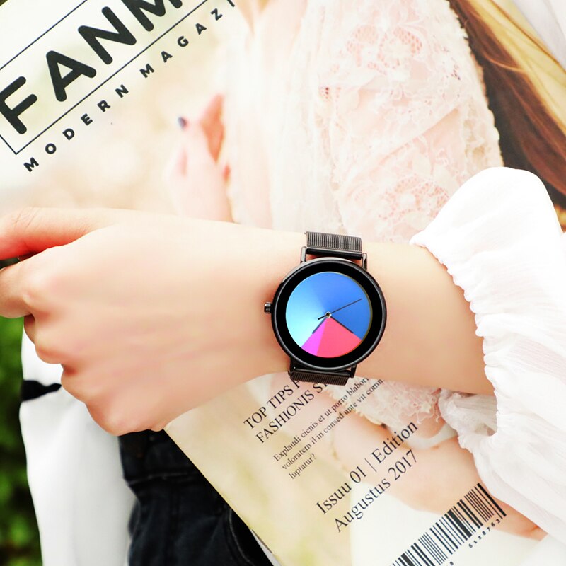 Changing Color Casual Quartz Women Watches Girl Wristwatch Stainless Steel Female Watch Clock Reloj Mujer