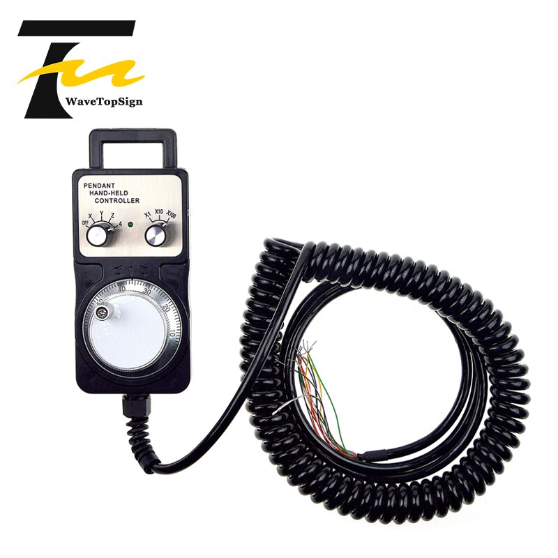 WaveTopSign HandWheel Pulse Generator CNC Electronic HandWheel 4axis 6axis MPG 60mm DC5V 6pin 100PPR use for CNC Router Machine