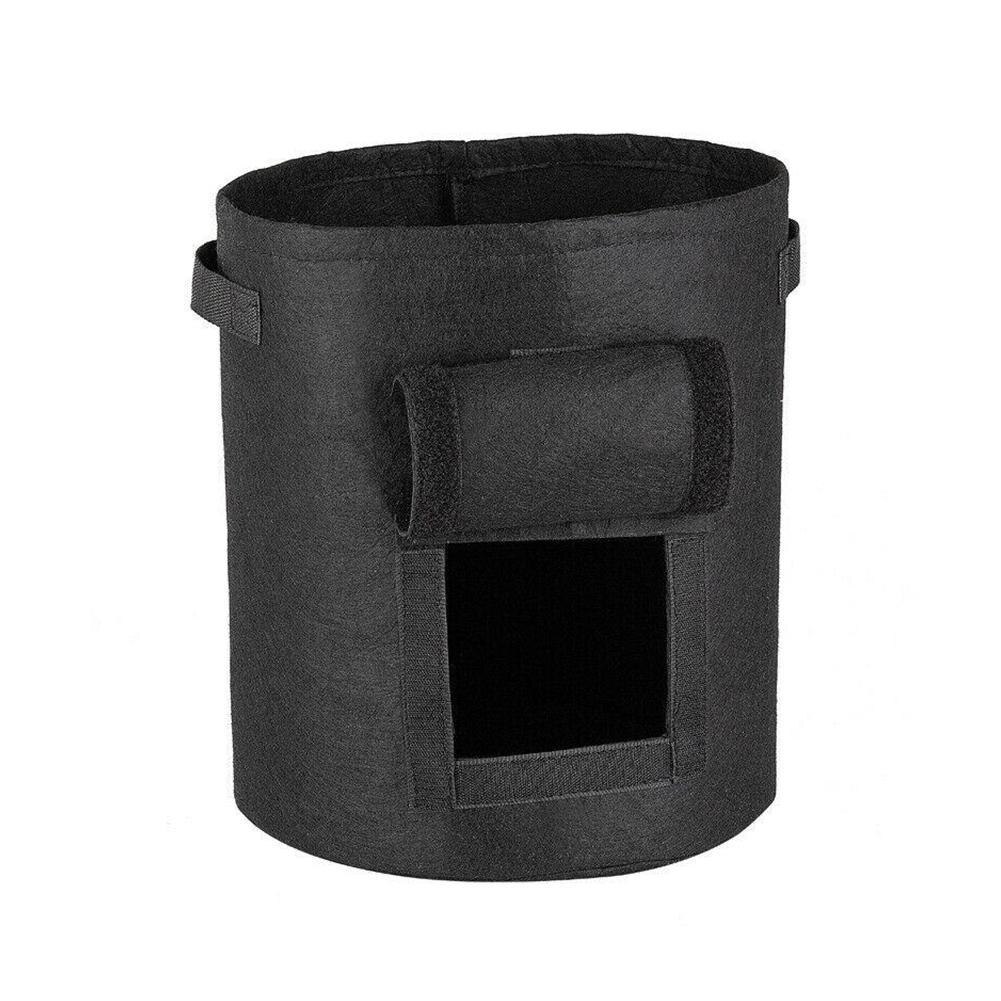 5 bolsas de cultivo de plantas de 7 galones, semillas de plantas, bolsa de siembra de patatas, humectante, frutas, semillas, herramienta de jardín, jardín, jardinería: black M