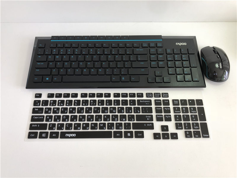 Protecteur de clavier russe de , pour Rapoo 8200P 9300P 9100P 8000 X220 X336: Black for 8200P
